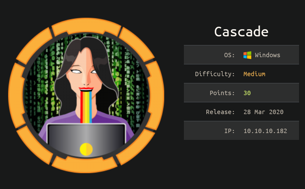HackTheBox Writeup: Cascade