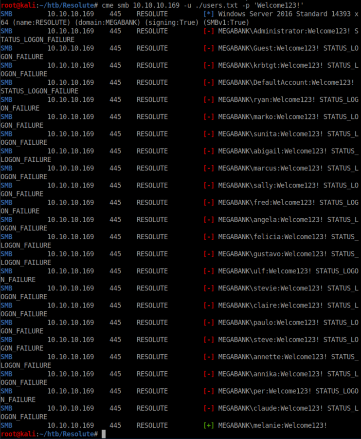 HackTheBox Writeup: Resolute