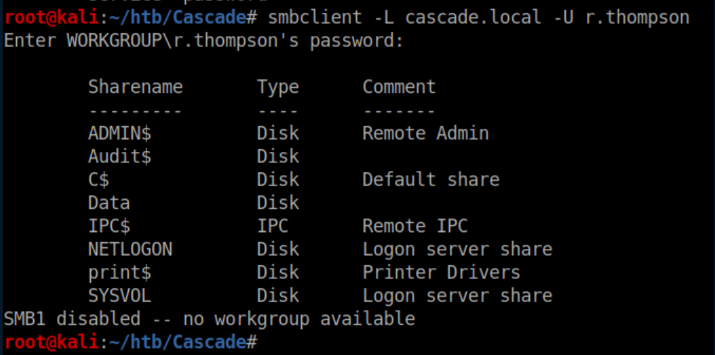 HackTheBox Writeup: Cascade